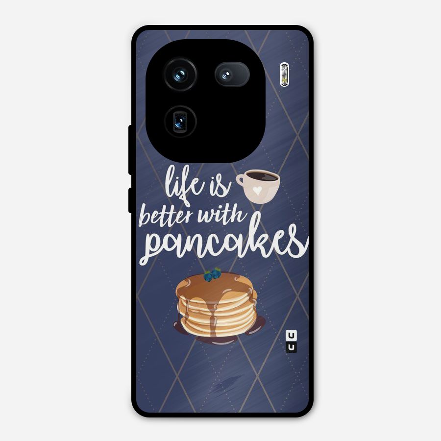 Pancake Life Metal Back Case for iQOO 12