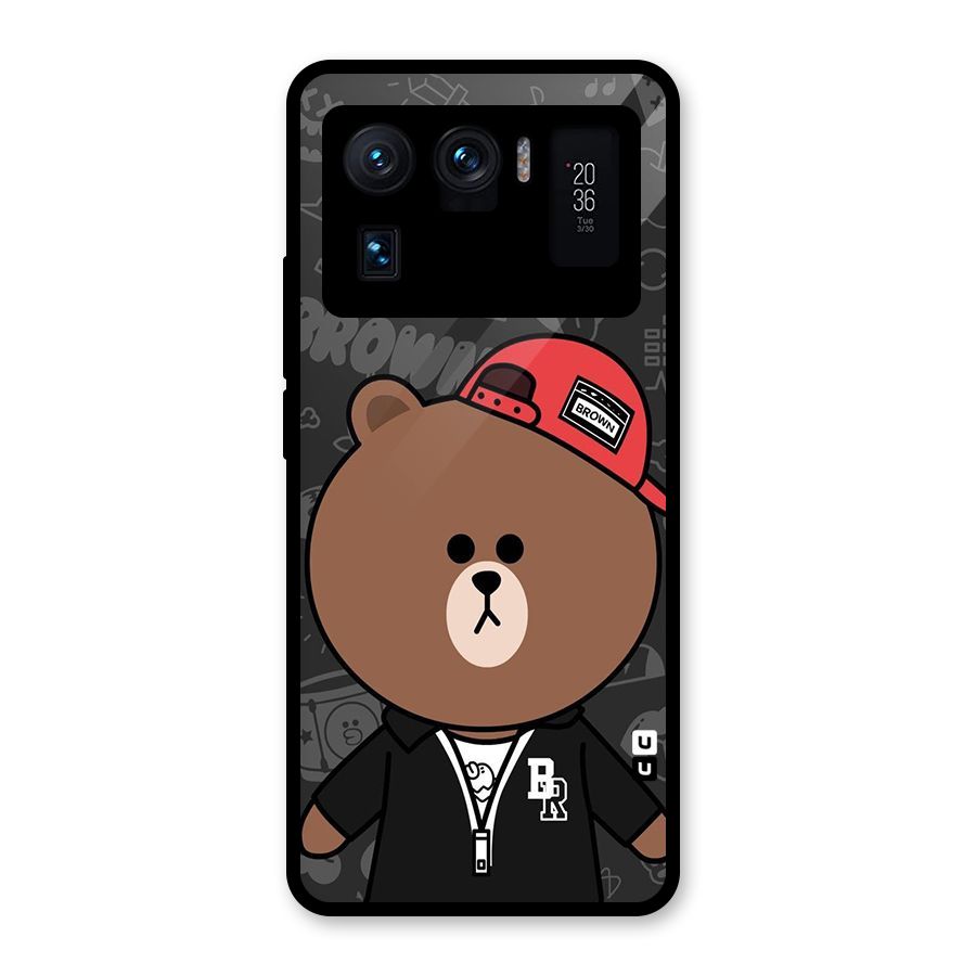 Panda Brown Glass Back Case for Mi 11 Ultra