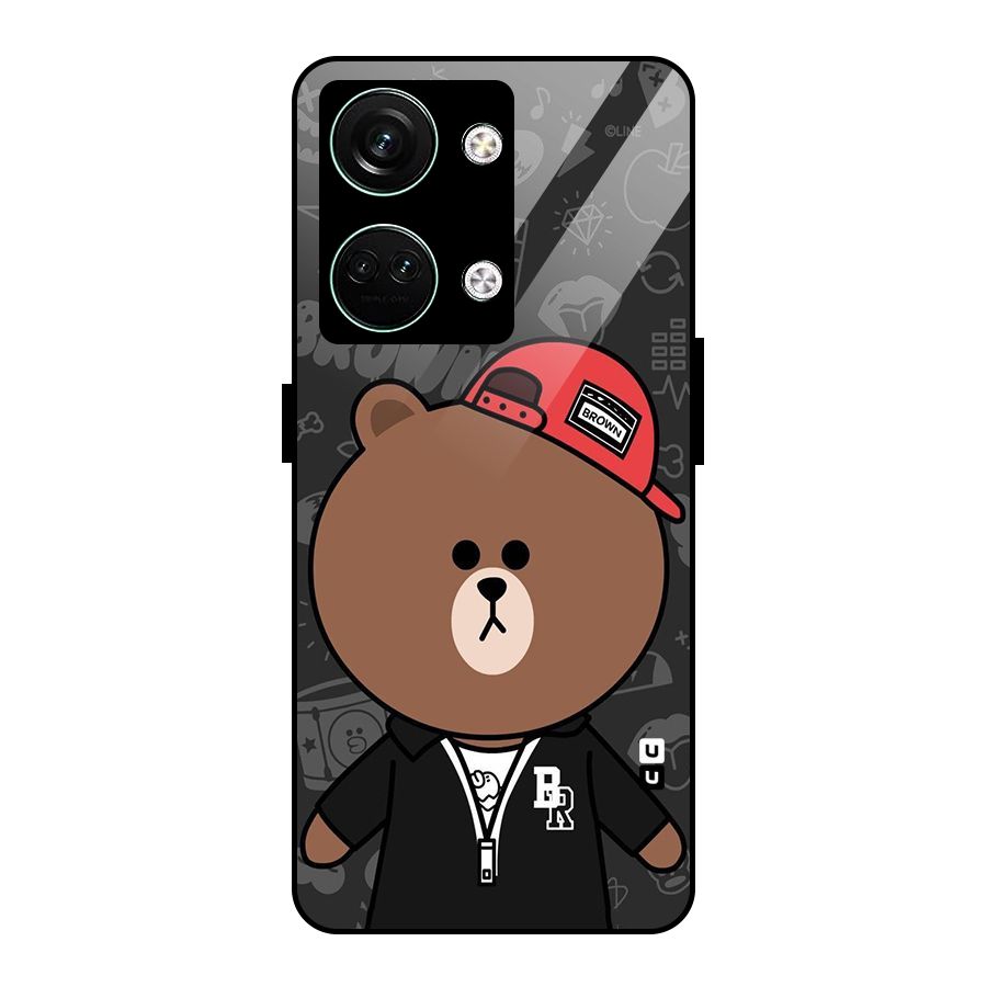 Panda Brown Glass Back Case for Oneplus Nord 3