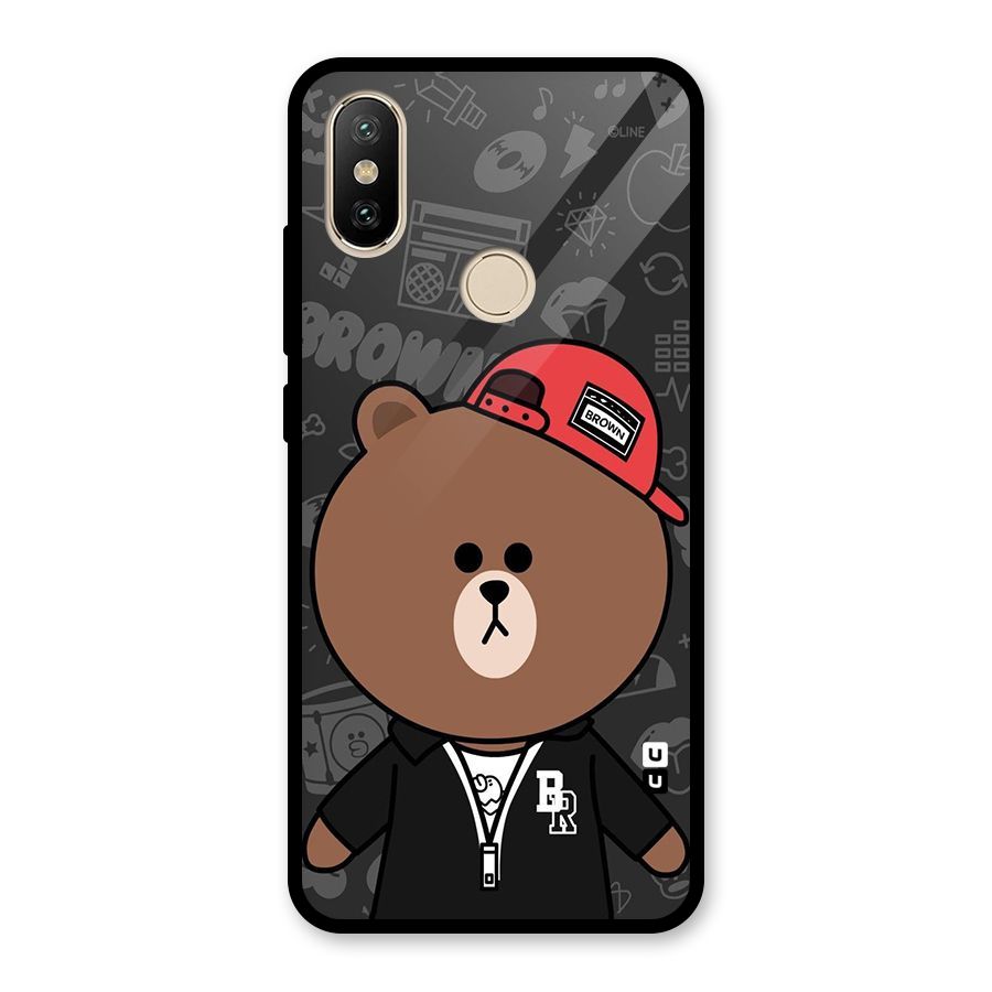Panda Brown Glass Back Case for Redmi A2