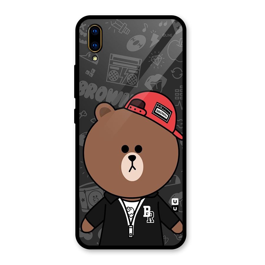 Panda Brown Glass Back Case for Vivo V11 Pro