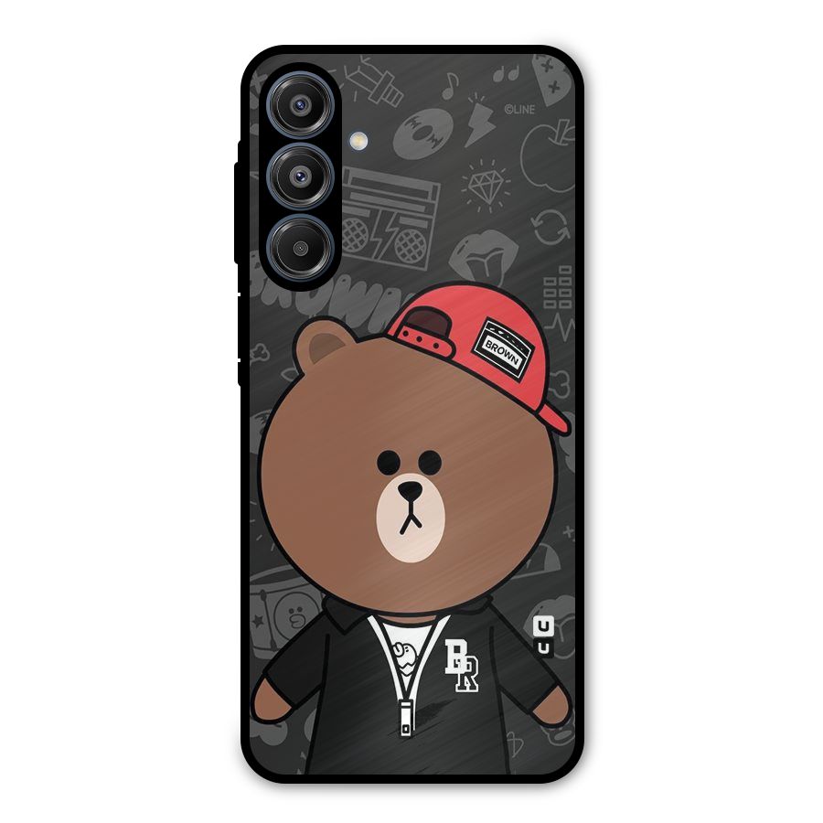 Panda Brown Metal Back Case for Galaxy A16 5G