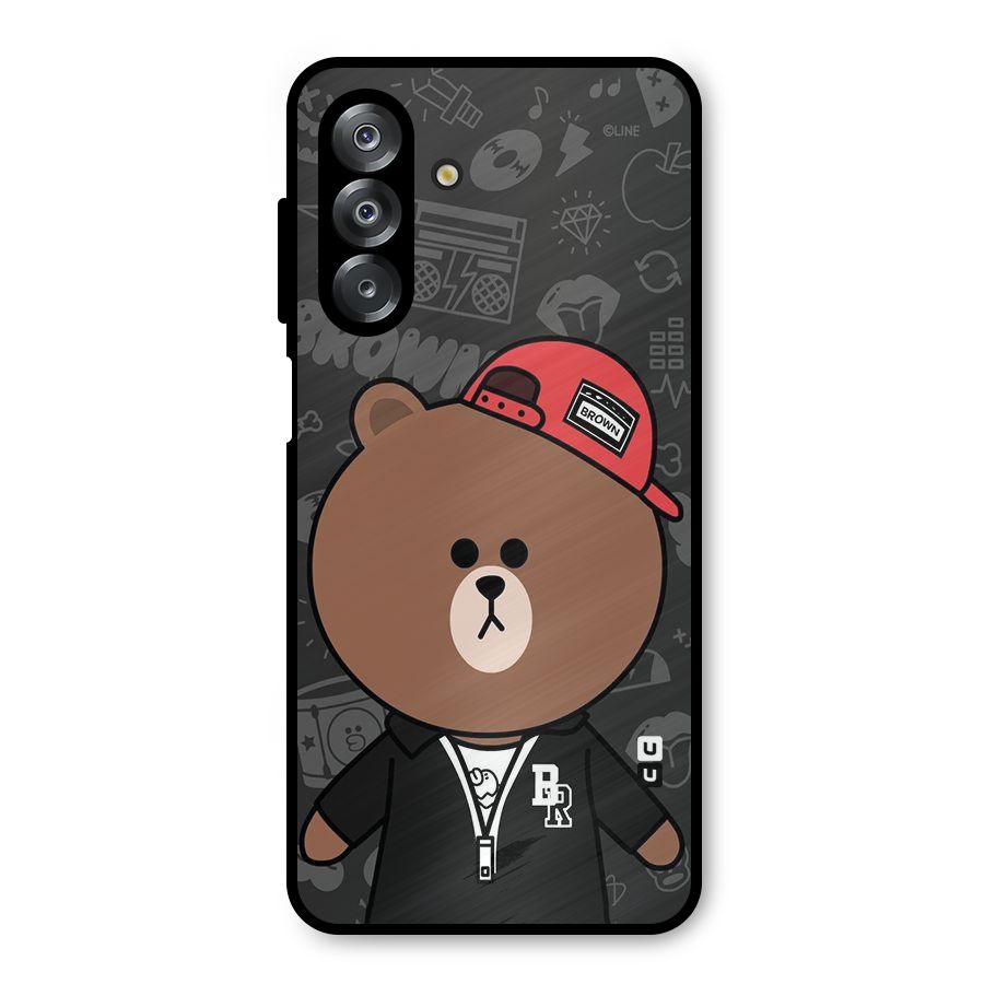 Panda Brown Metal Back Case for Galaxy A26