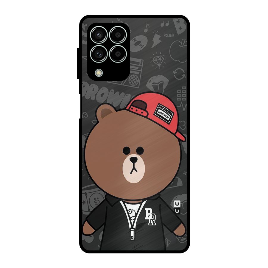 Panda Brown Metal Back Case for Galaxy M33