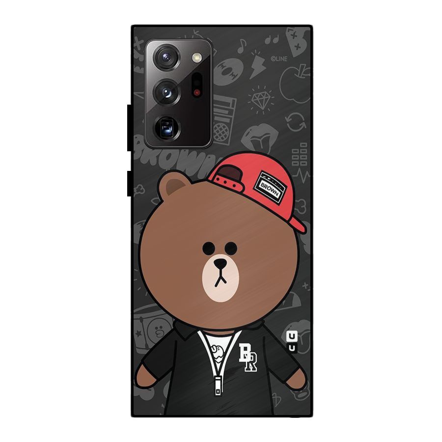 Panda Brown Metal Back Case for Galaxy Note 20 Ultra