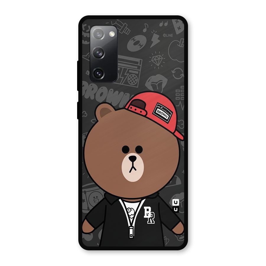 Panda Brown Metal Back Case for Galaxy S20 FE 5G