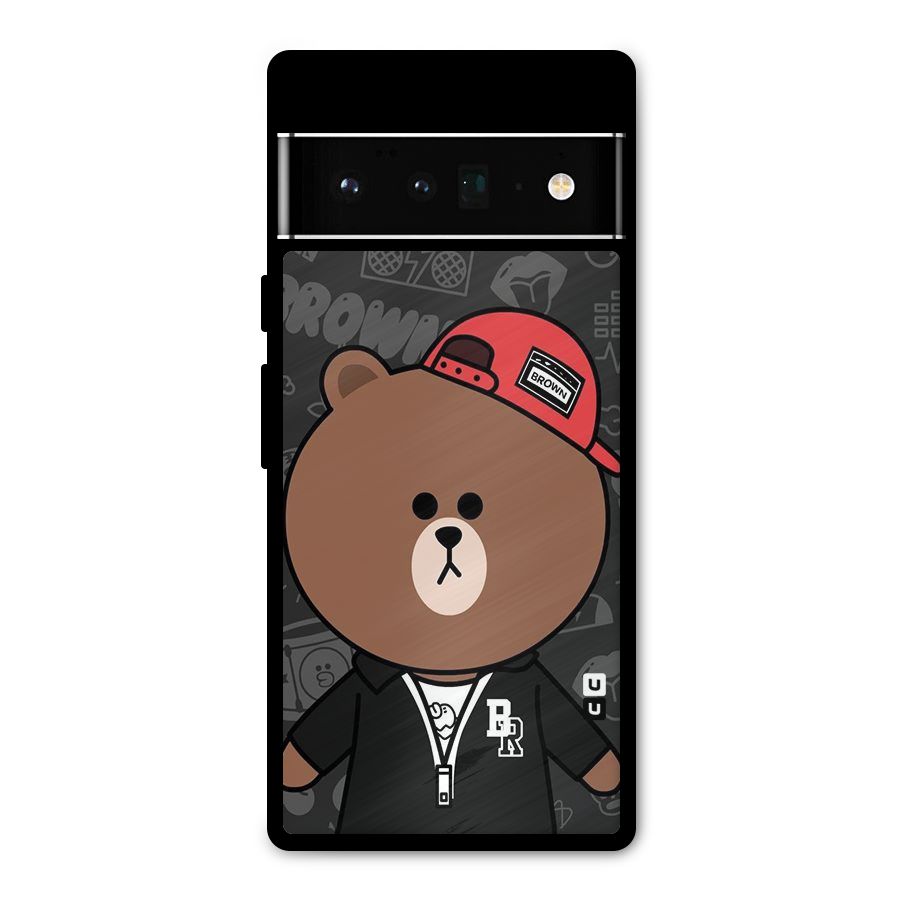 Panda Brown Metal Back Case for Google Pixel 6 Pro