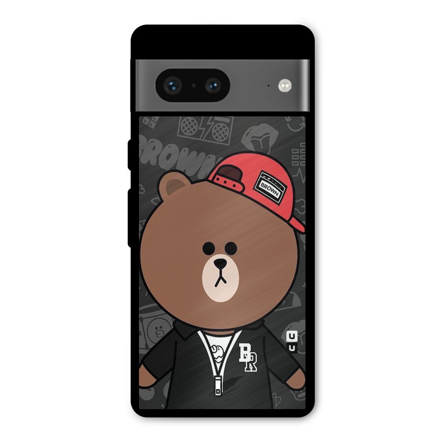 Panda Brown Metal Back Case for Google Pixel 7