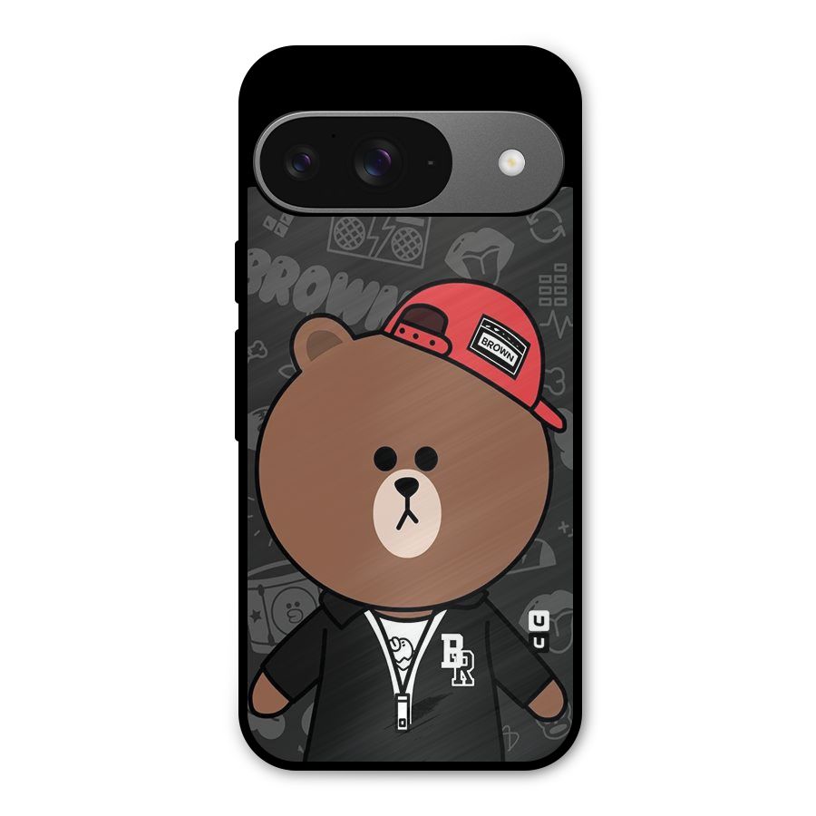 Panda Brown Metal Back Case for Google Pixel 9