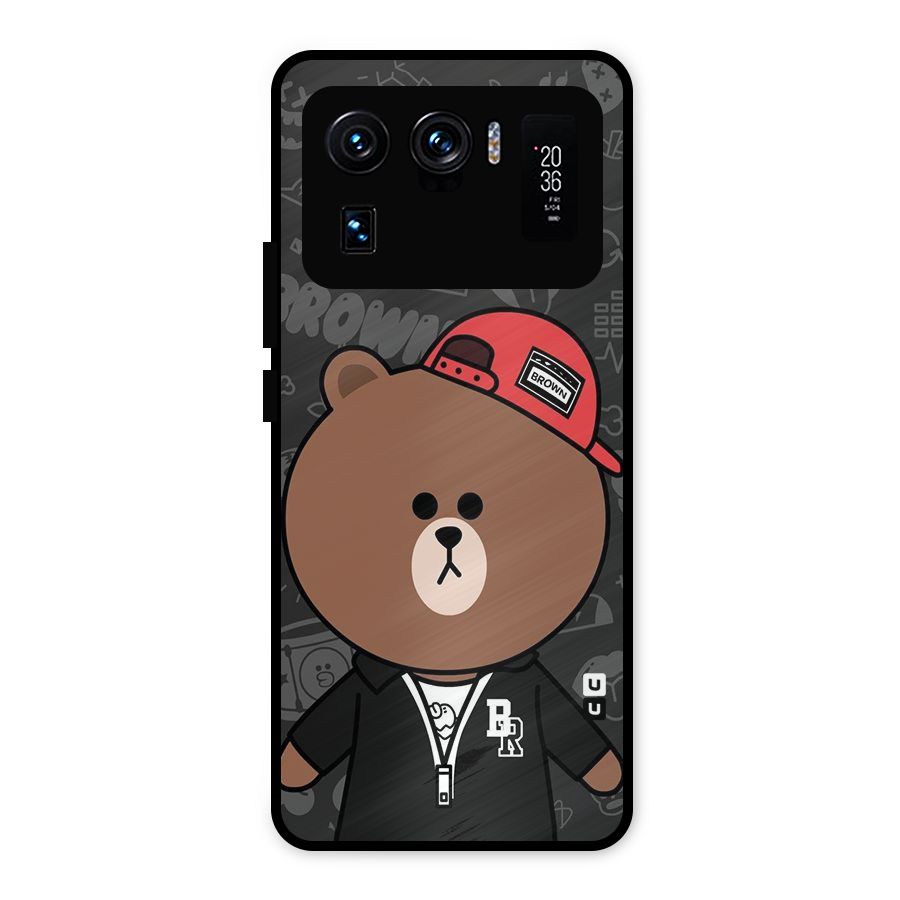 Panda Brown Metal Back Case for Mi 11 Ultra