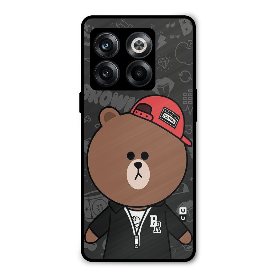 Panda Brown Metal Back Case for OnePlus 10T