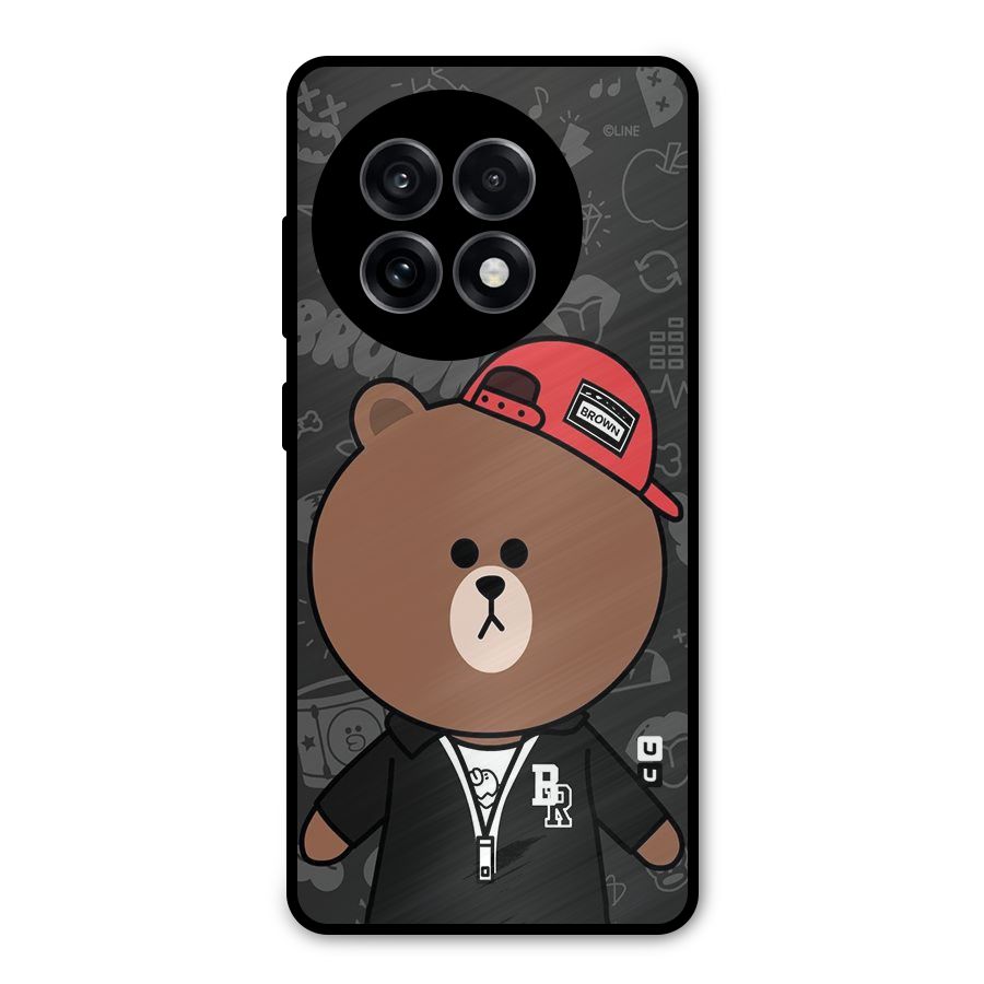Panda Brown Metal Back Case for OnePlus 13R