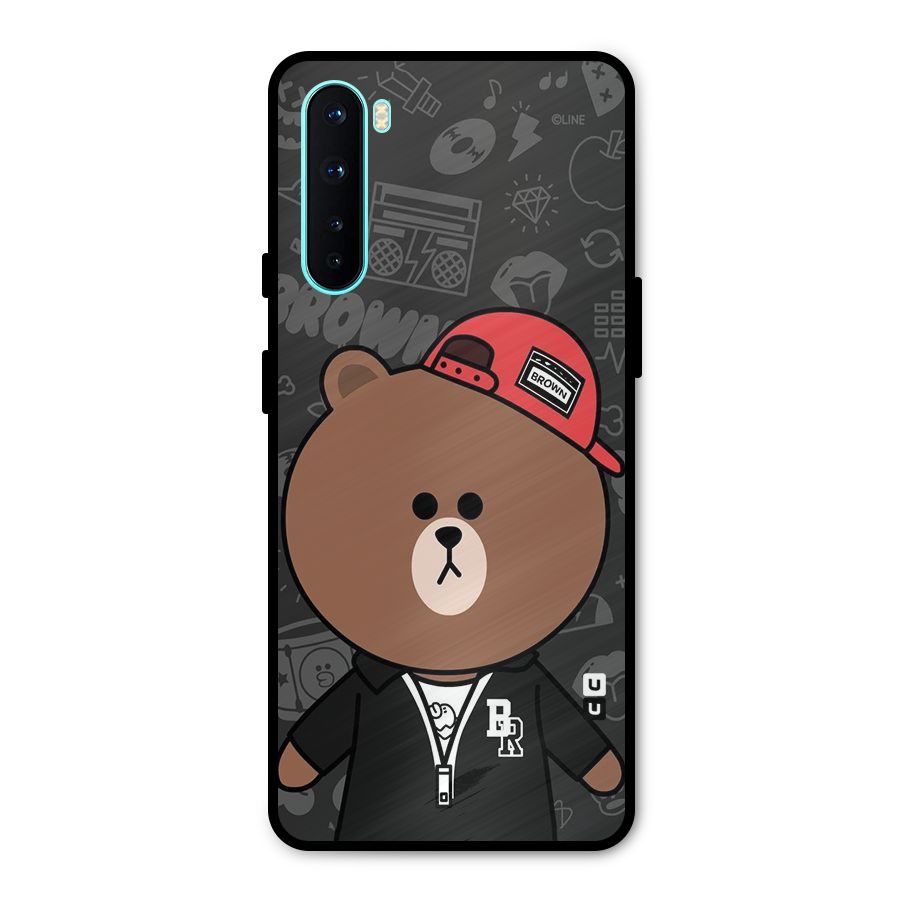 Panda Brown Metal Back Case for OnePlus Nord