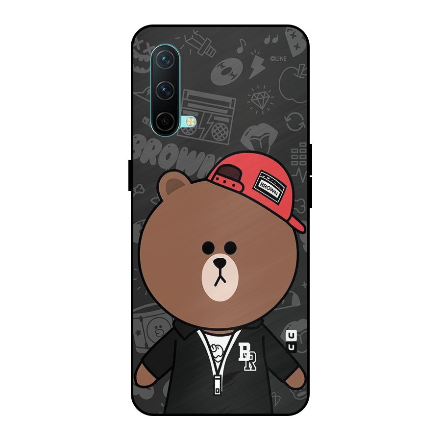 Panda Brown Metal Back Case for OnePlus Nord CE 5G