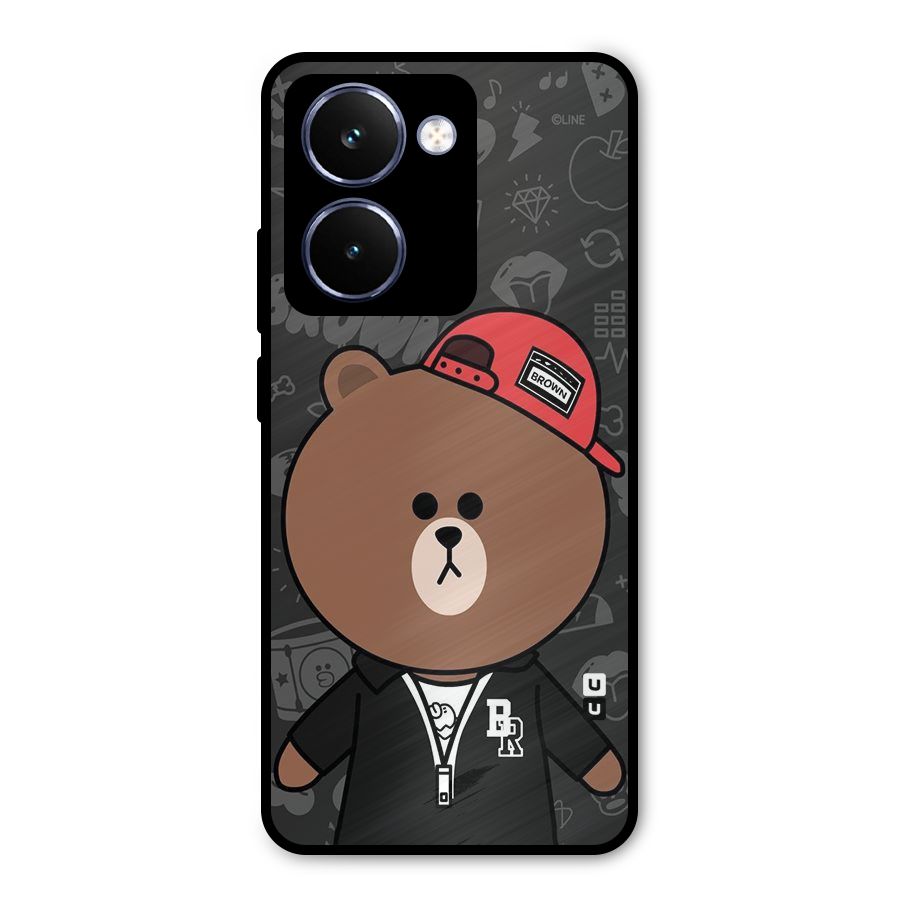 Panda Brown Metal Back Case for Realme P3 Ultra