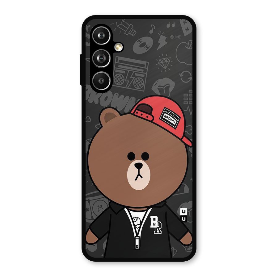 Panda Brown Metal Back Case for Samsung Galaxy M54