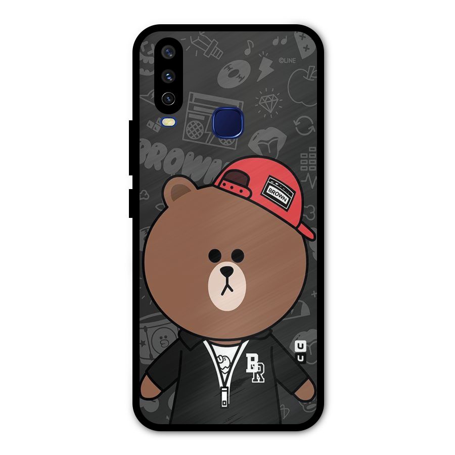 Panda Brown Metal Back Case for Vivo V17