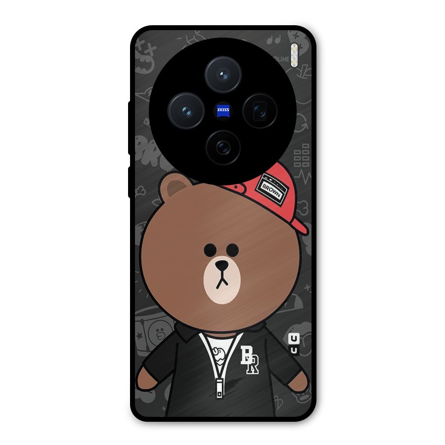 Panda Brown Metal Back Case for Vivo X200
