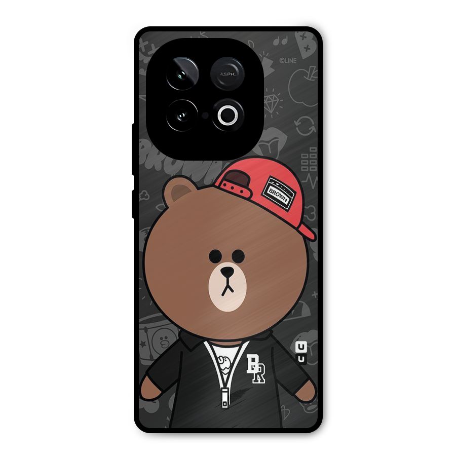 Panda Brown Metal Back Case for iQOO Neo 10