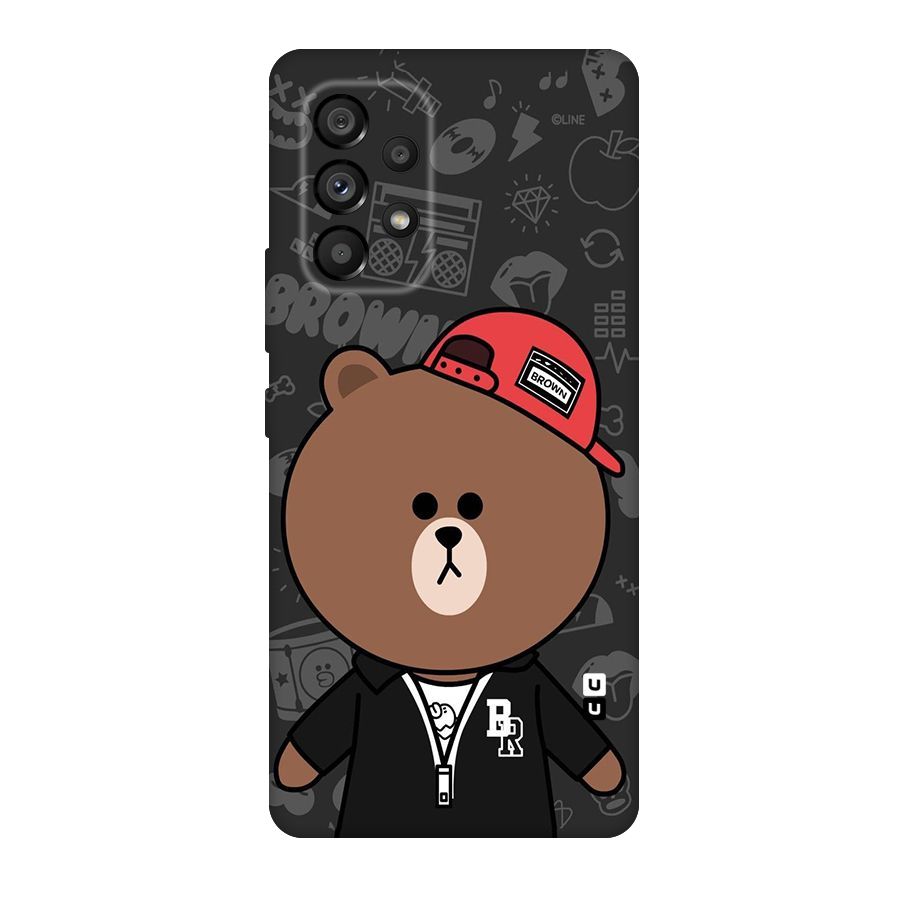 Panda Brown Original Polycarbonate Back Case for Galaxy A53 5G