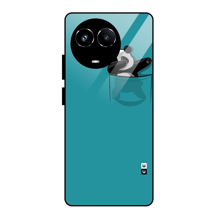 Panda Dabbing Away Glass Back Case for Realme 11X