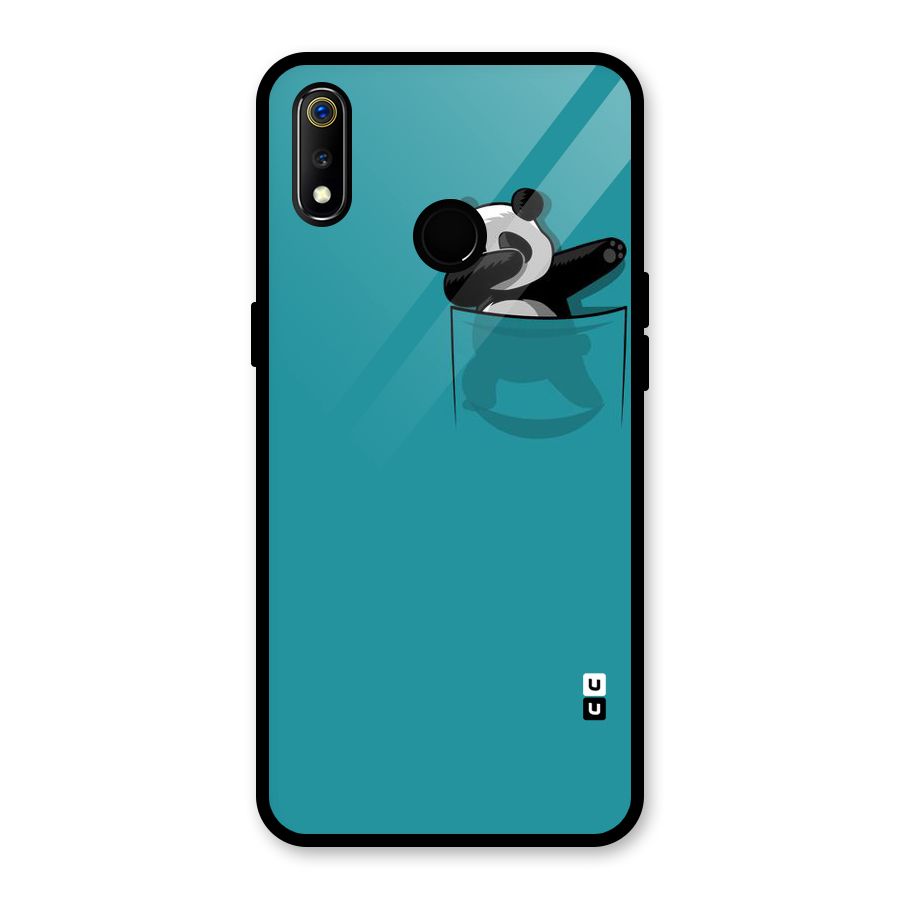 Panda Dabbing Away Glass Back Case for Realme 3