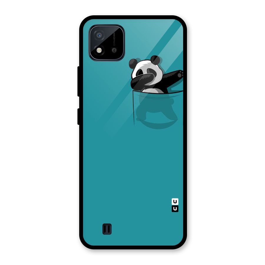 Panda Dabbing Away Glass Back Case for Realme C11 2021