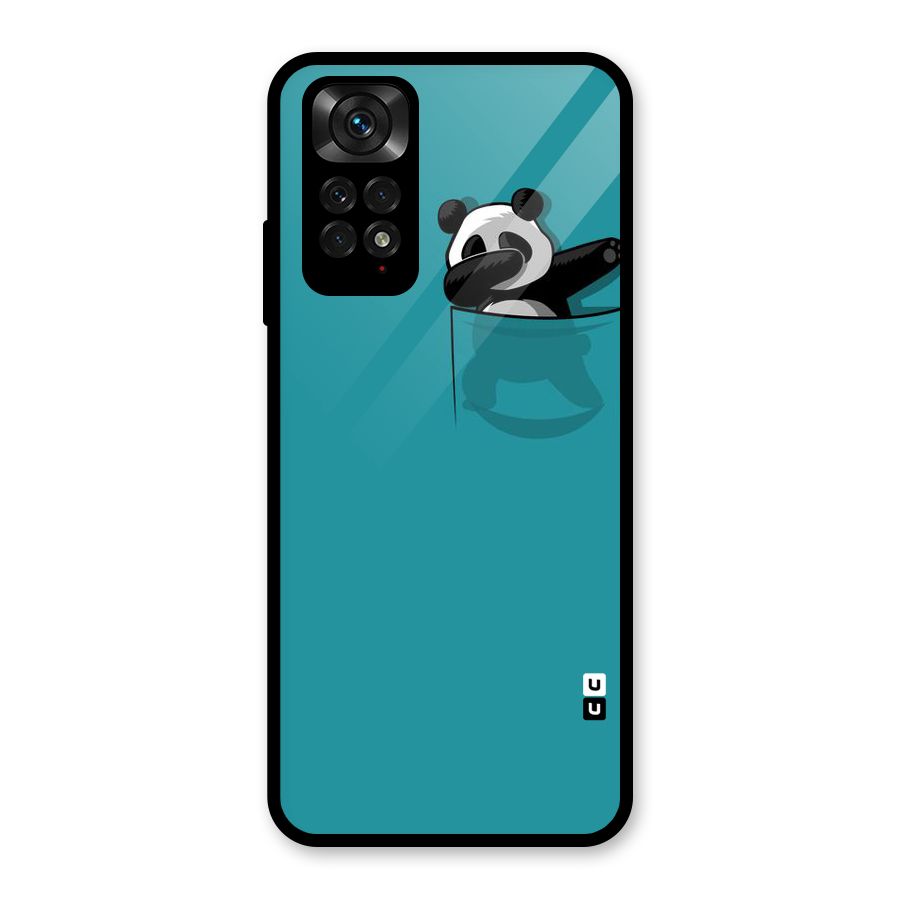 Panda Dabbing Away Glass Back Case for Redmi Note 11S