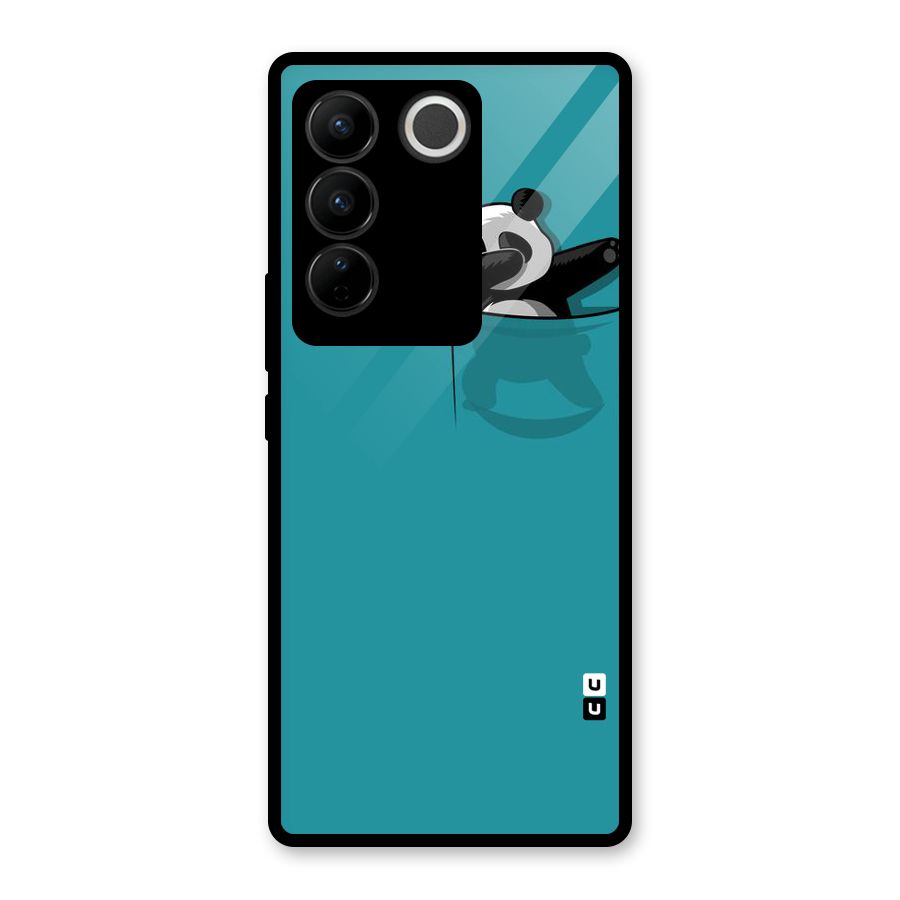 Panda Dabbing Away Glass Back Case for Vivo V27