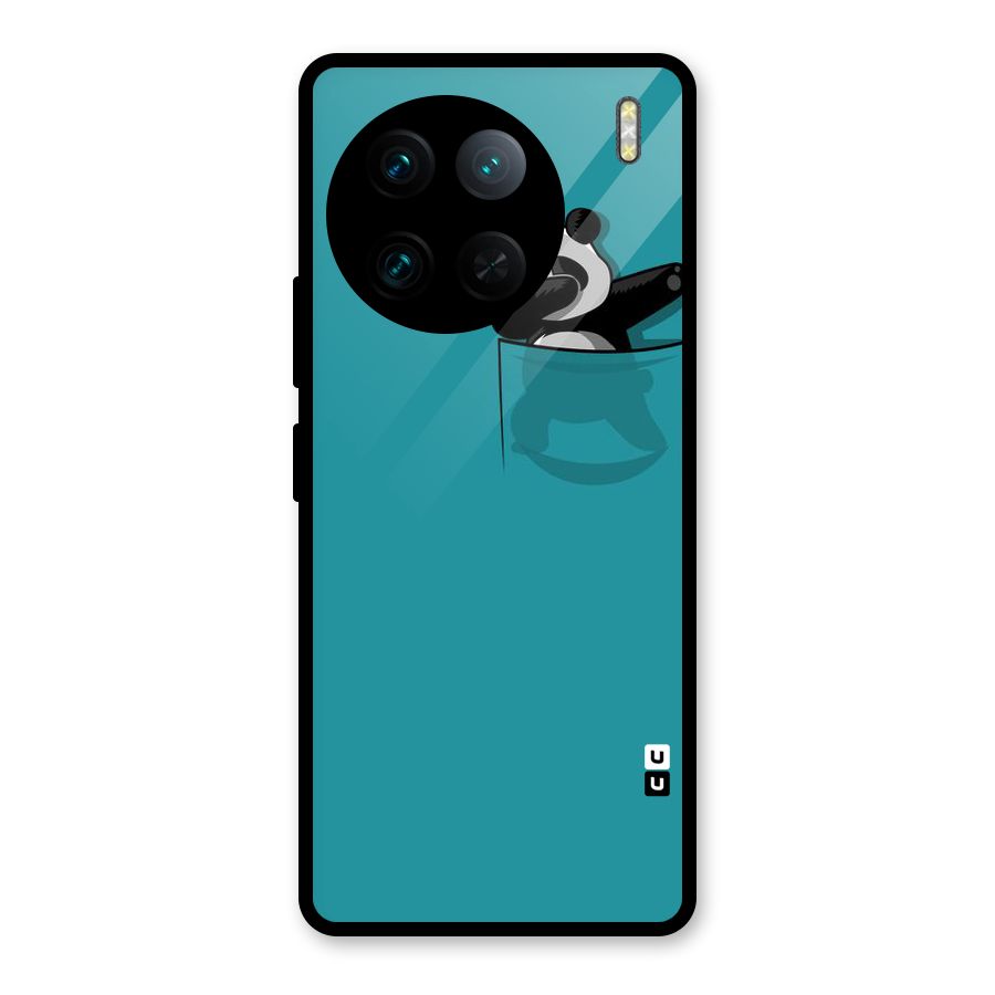Panda Dabbing Away Glass Back Case for Vivo X90 Pro
