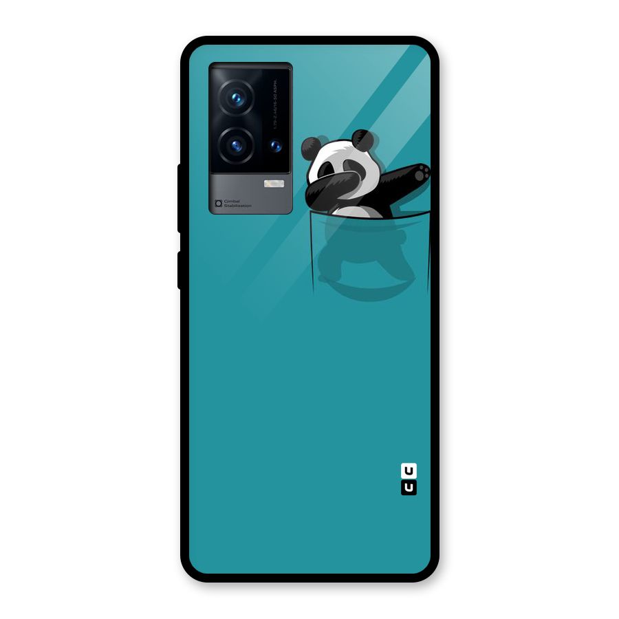 Panda Dabbing Away Glass Back Case for iQOO 9 5G