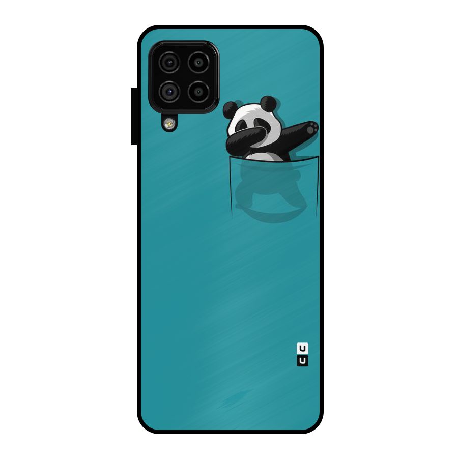 Panda Dabbing Away Metal Back Case for Galaxy A22 4G
