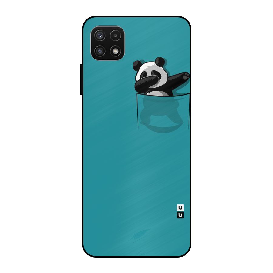 Panda Dabbing Away Metal Back Case for Galaxy A22 5G