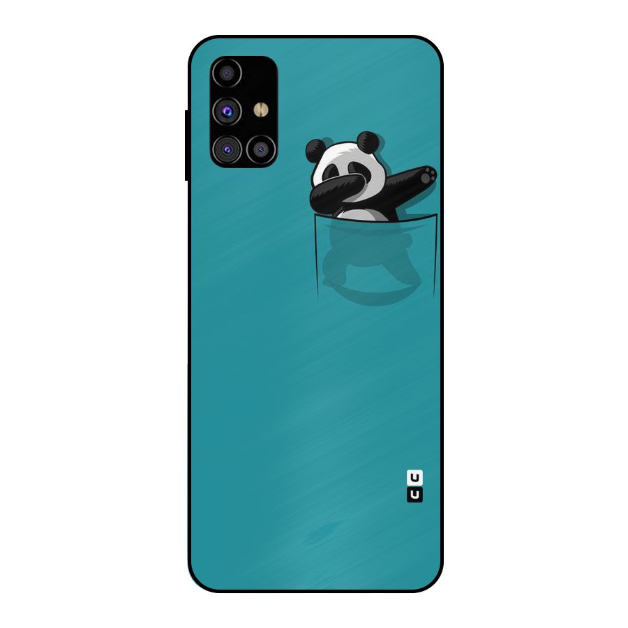 Panda Dabbing Away Metal Back Case for Galaxy M31s