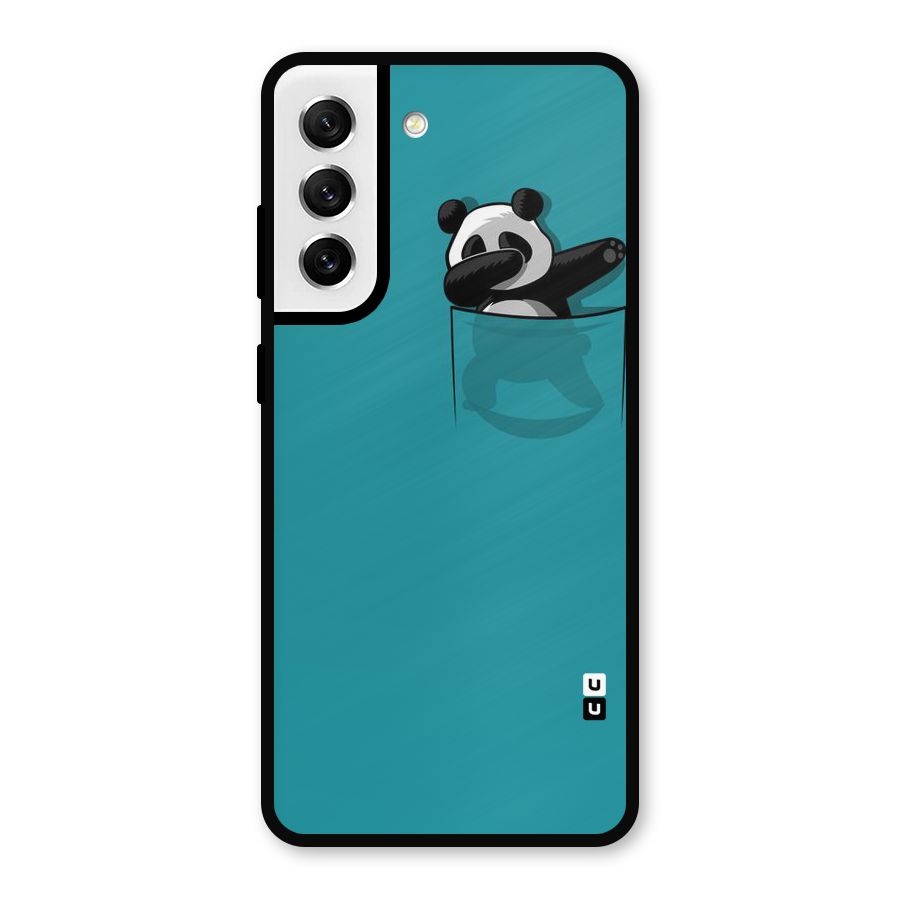 Panda Dabbing Away Metal Back Case for Galaxy S21 FE 5G