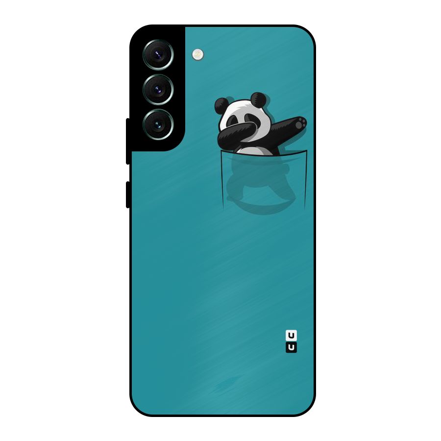 Panda Dabbing Away Metal Back Case for Galaxy S22 Plus 5G