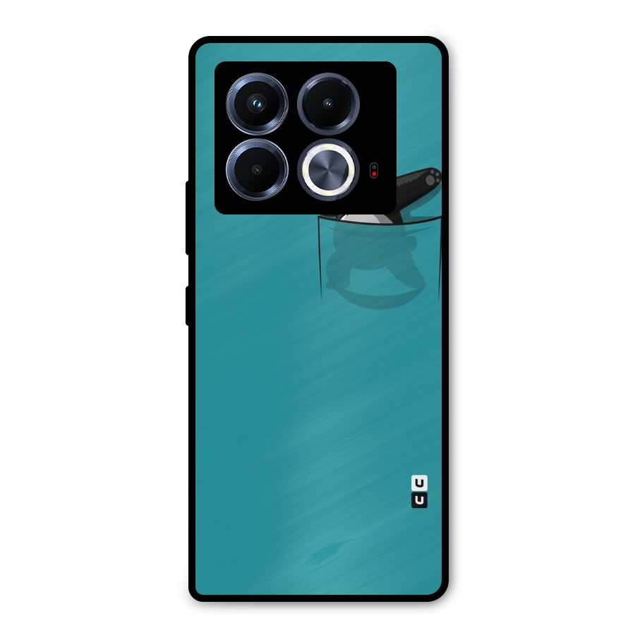 Panda Dabbing Away Metal Back Case for Infinix Note 40 5G