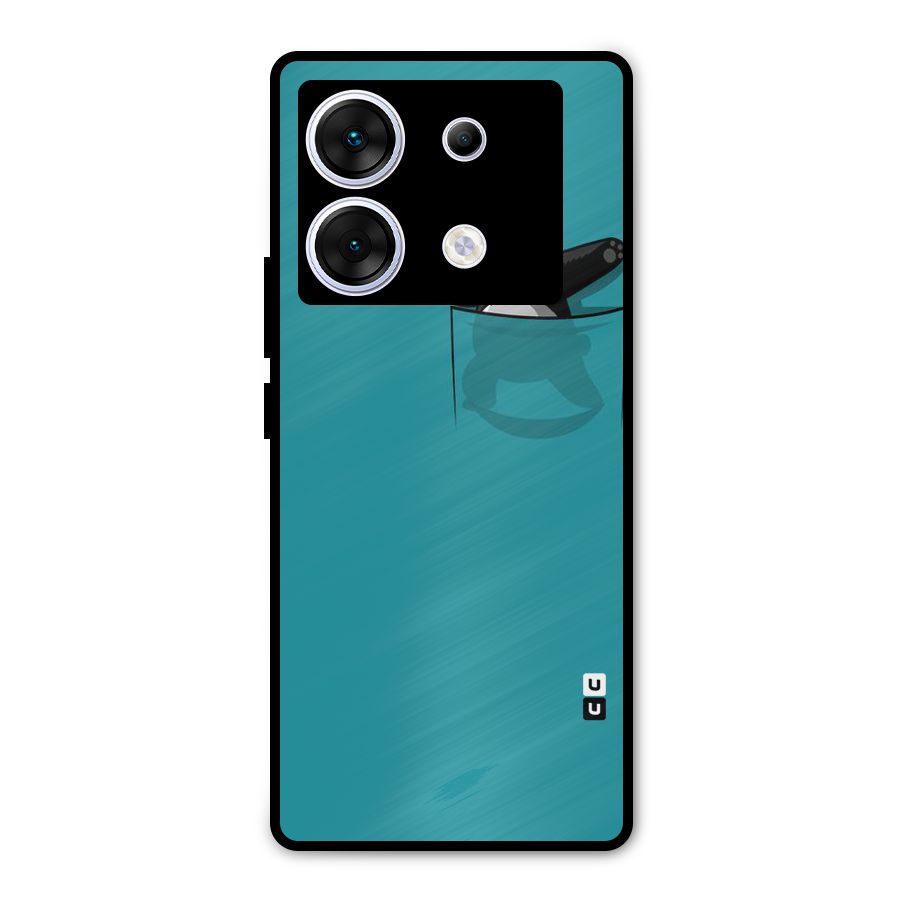 Panda Dabbing Away Metal Back Case for Infinix Zero 30 5G