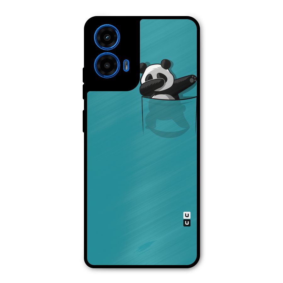 Panda Dabbing Away Metal Back Case for Moto G45