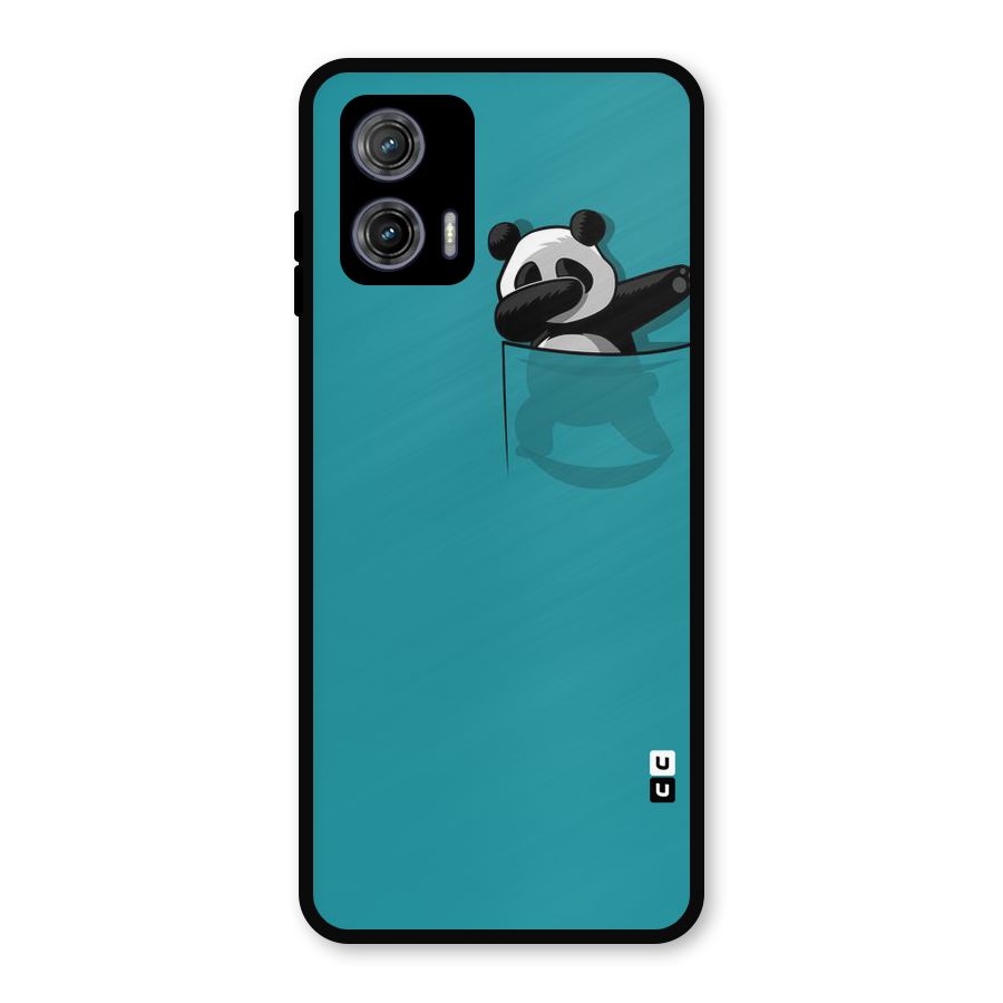 Panda Dabbing Away Metal Back Case for Moto G73