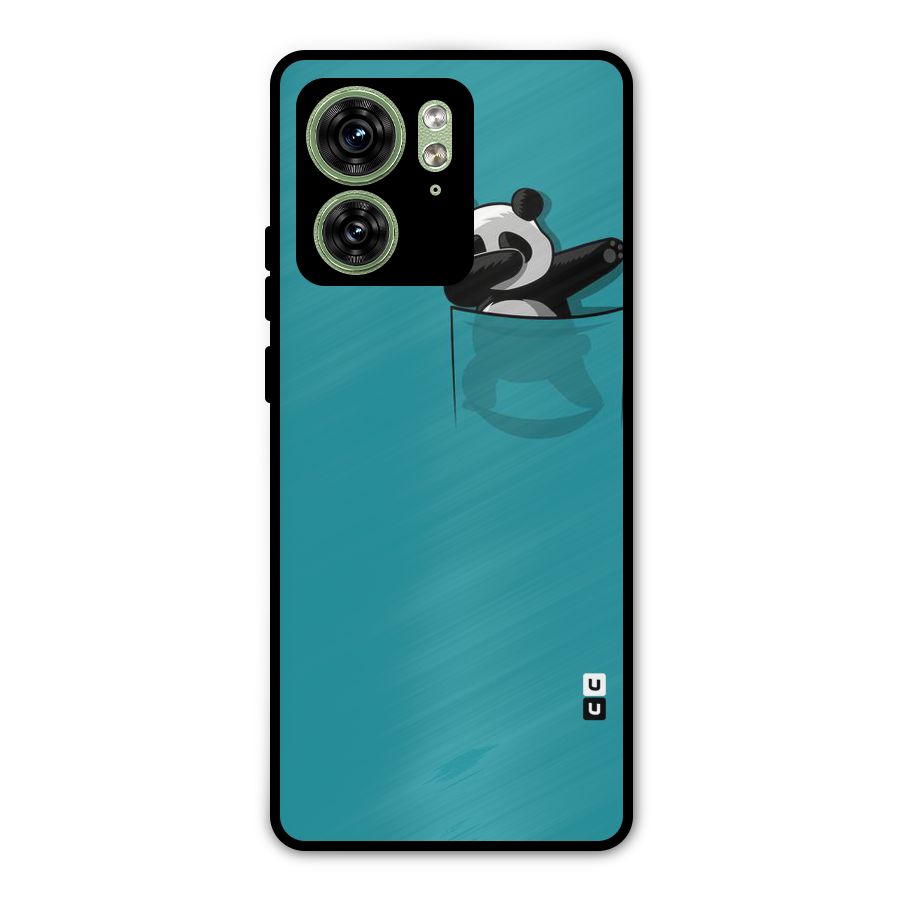 Panda Dabbing Away Metal Back Case for Motorola Edge 40 5G