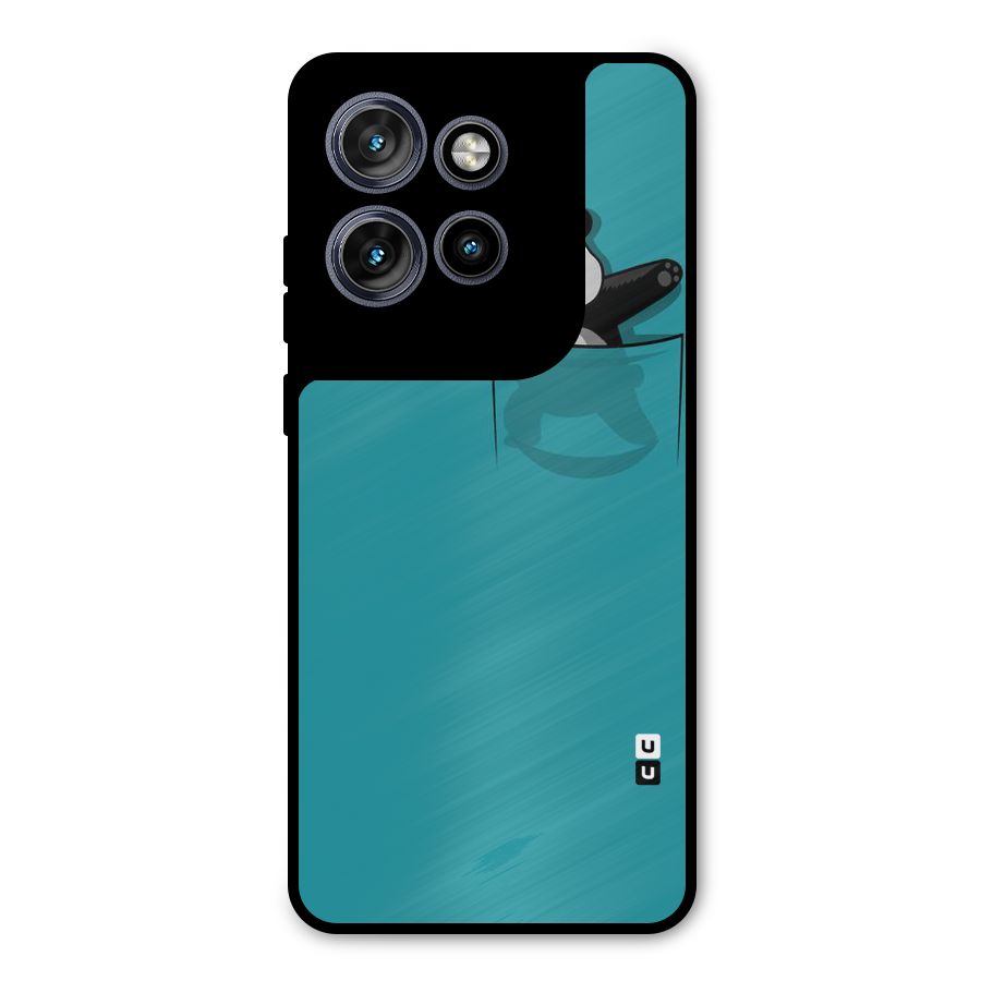 Panda Dabbing Away Metal Back Case for Motorola Edge 50 Neo