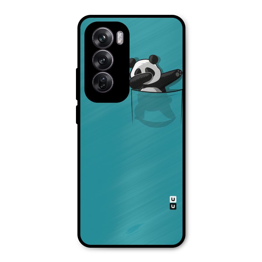 Panda Dabbing Away Metal Back Case for Oppo Reno12 Pro