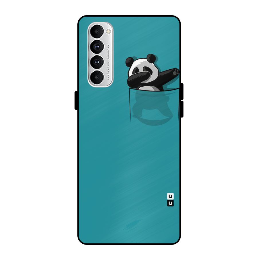 Panda Dabbing Away Metal Back Case for Oppo Reno4 Pro