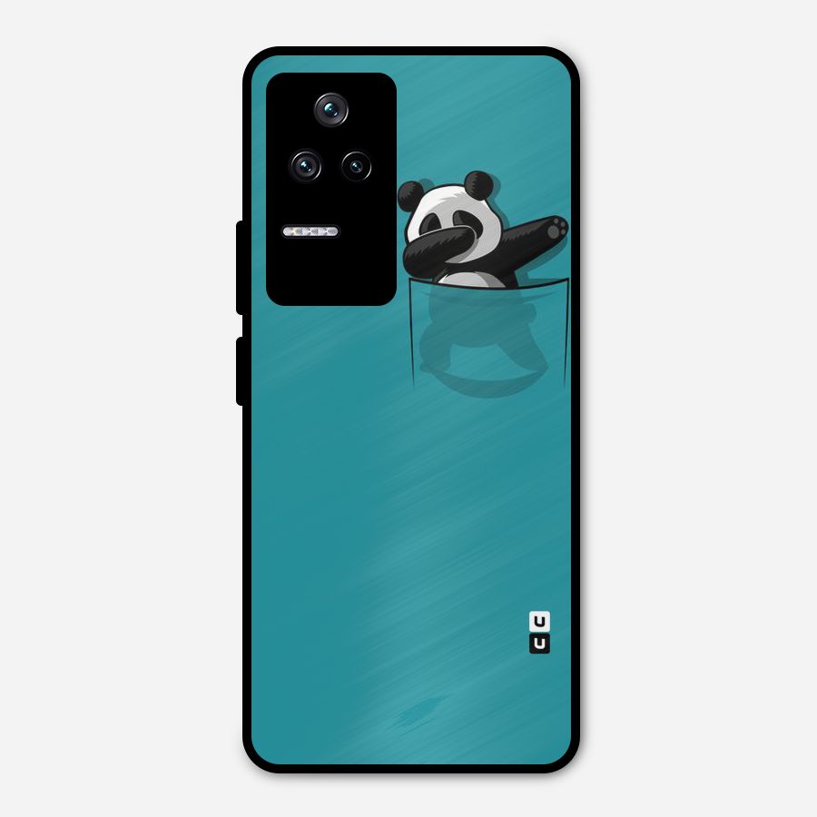 Panda Dabbing Away Metal Back Case for Poco F4 5G