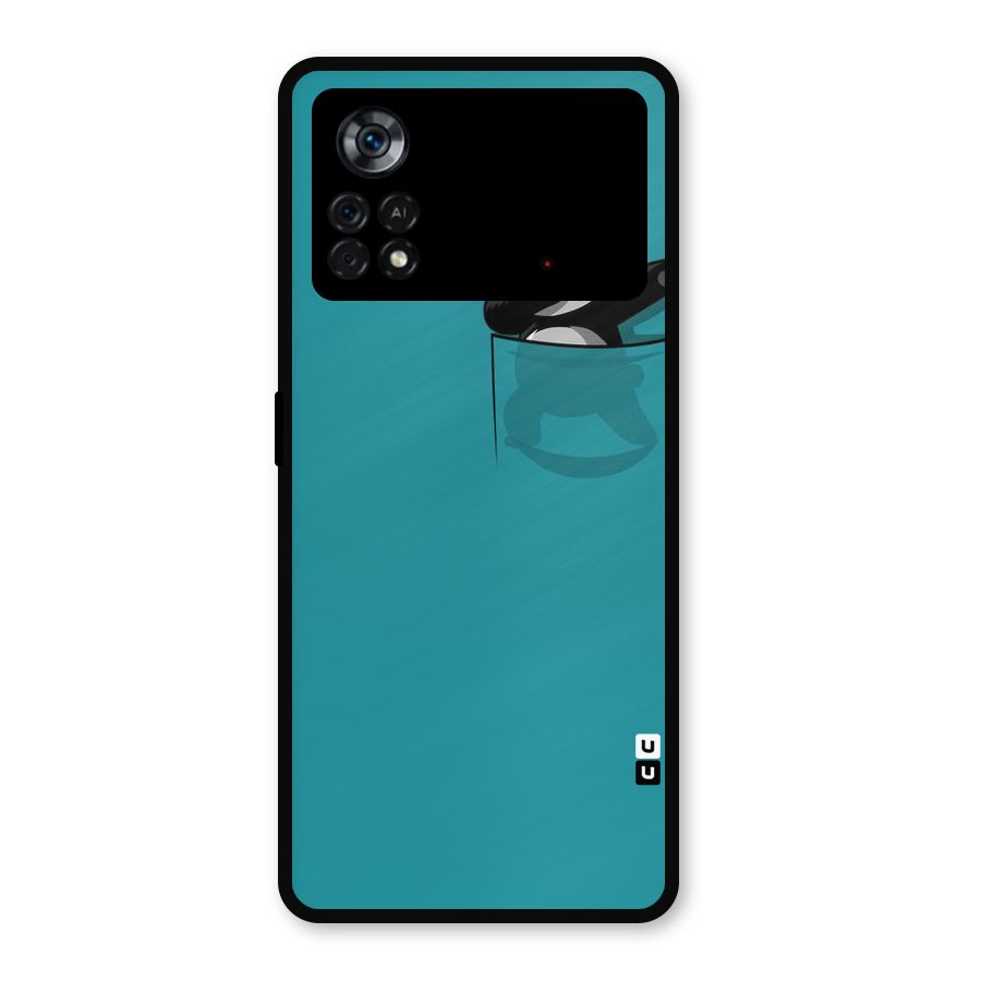 Panda Dabbing Away Metal Back Case for Poco X4 Pro 5G