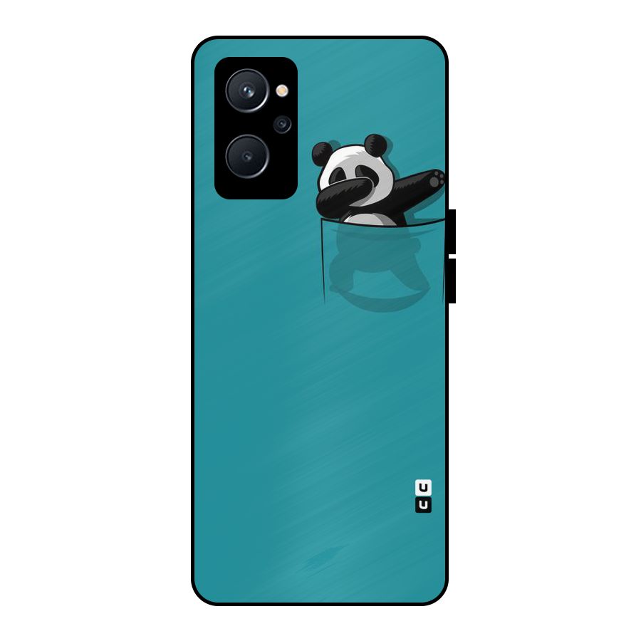 Panda Dabbing Away Metal Back Case for Realme 9i 5G