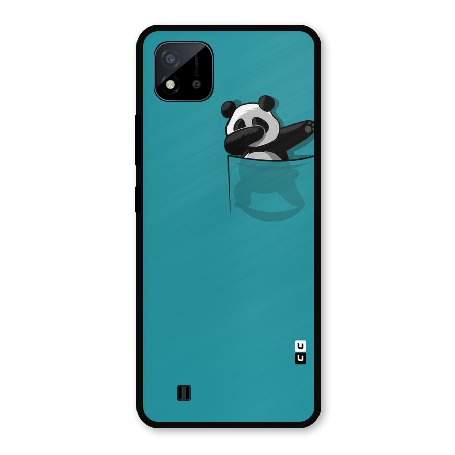 Panda Dabbing Away Metal Back Case for Realme C11 2021