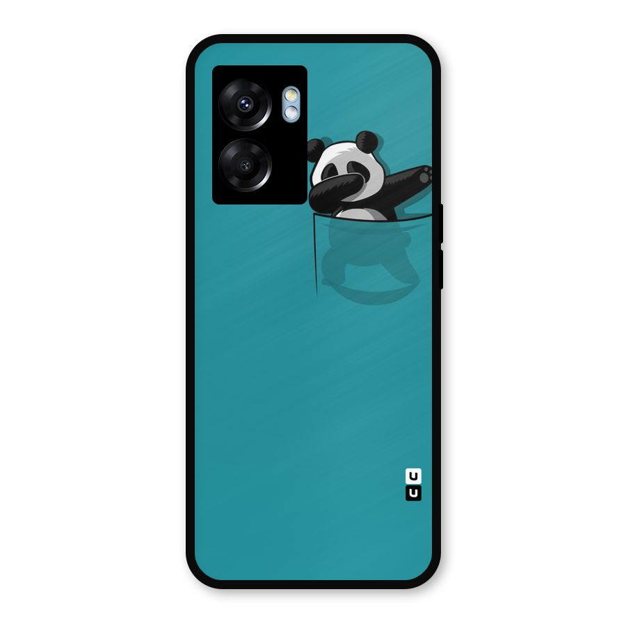 Panda Dabbing Away Metal Back Case for Realme Narzo 50 5G