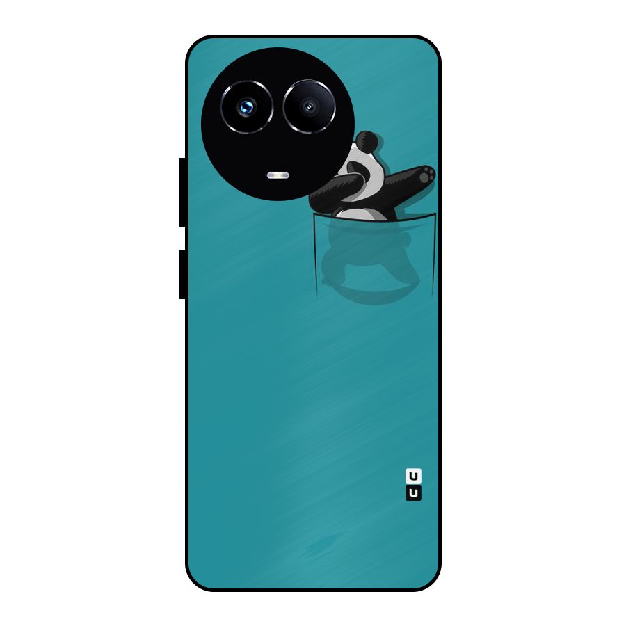 Panda Dabbing Away Metal Back Case for Realme Narzo 60X